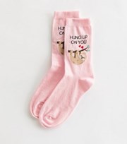 New Look Pink Hung Up On You Sloth Socks